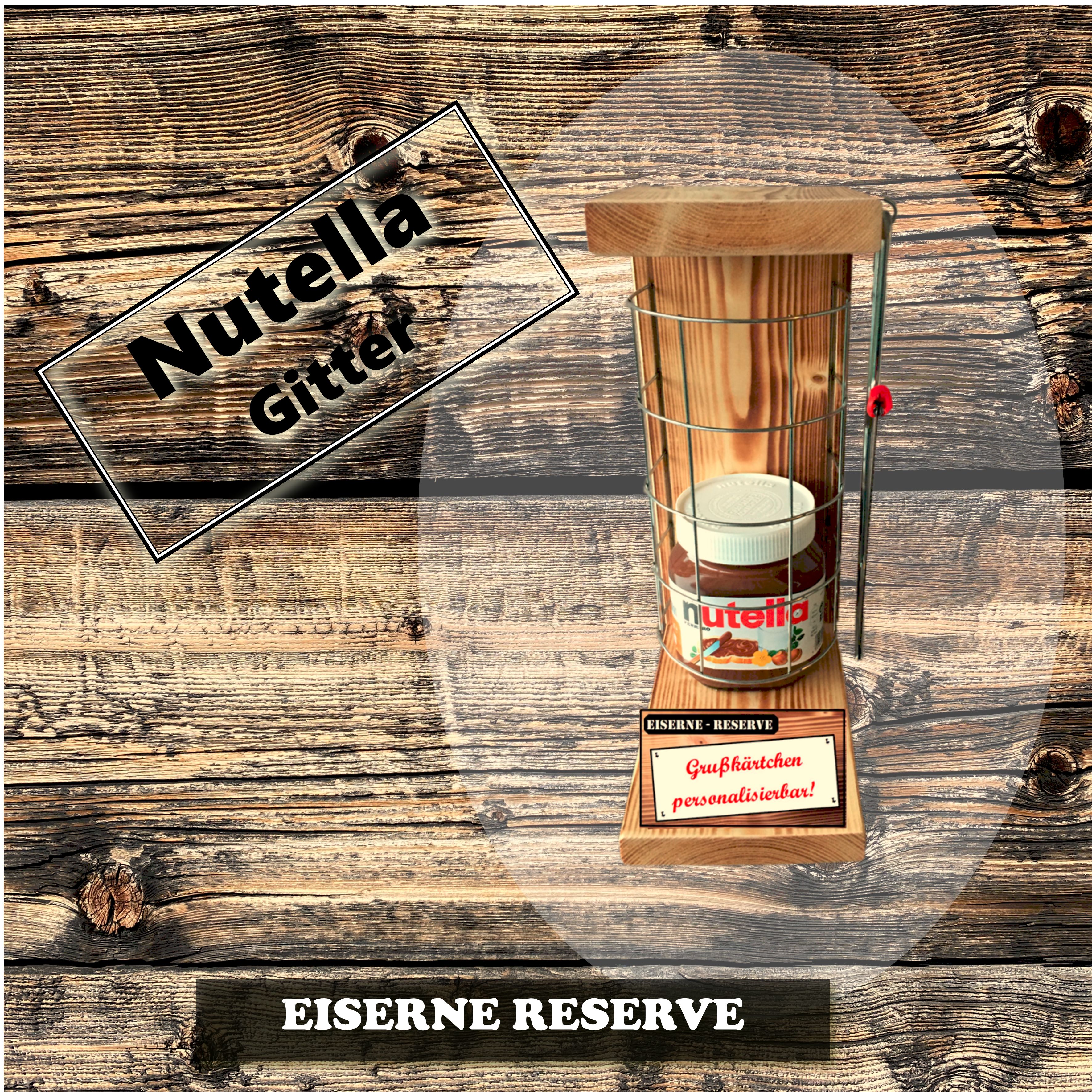 "Personalisierbar" Die Eiserne Reserve mit Nutella 450 g Glas