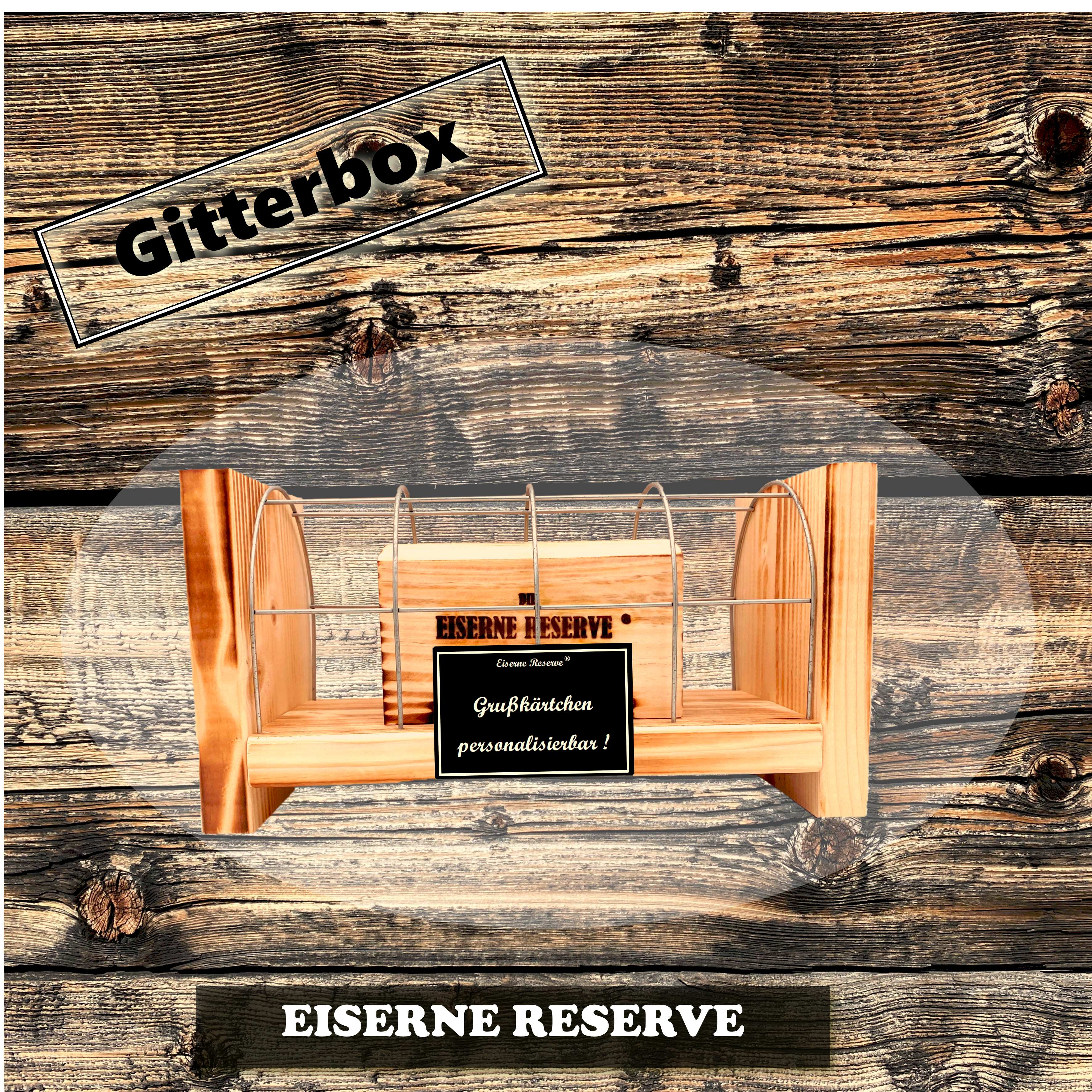 Personalisierbar  Eiserne Reserve ® Gitterbox Geldgeschenk