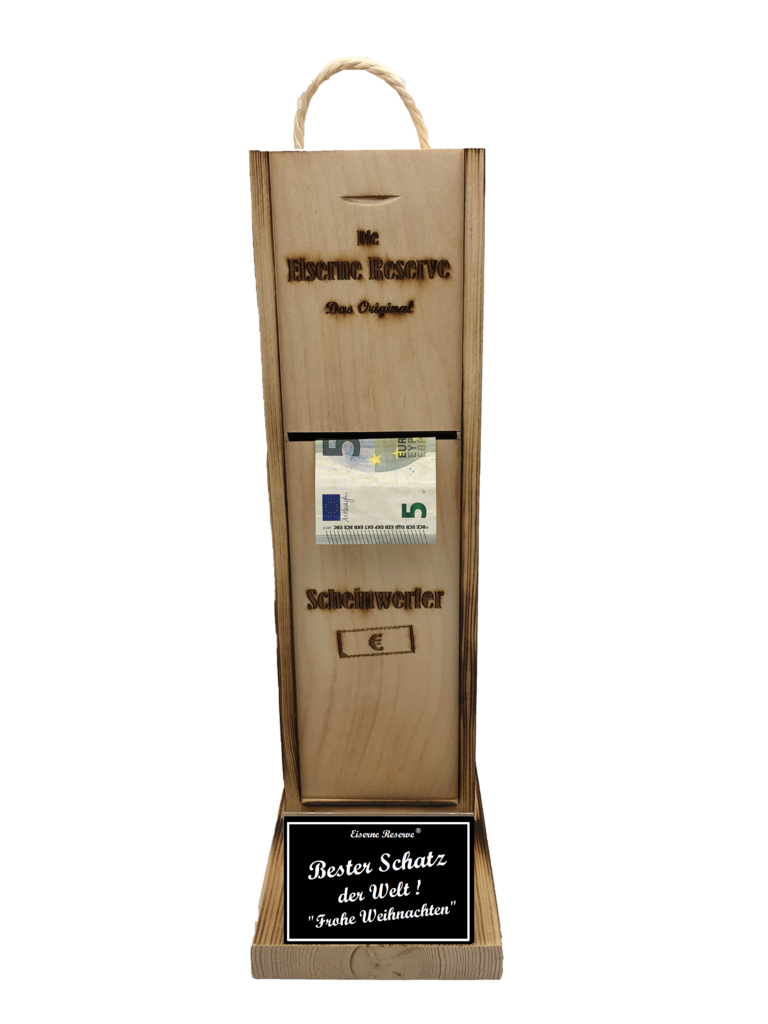Bester Schatz der Welt Weihnachten Scheinwerfer - Geldautomat - Geldgeschenk