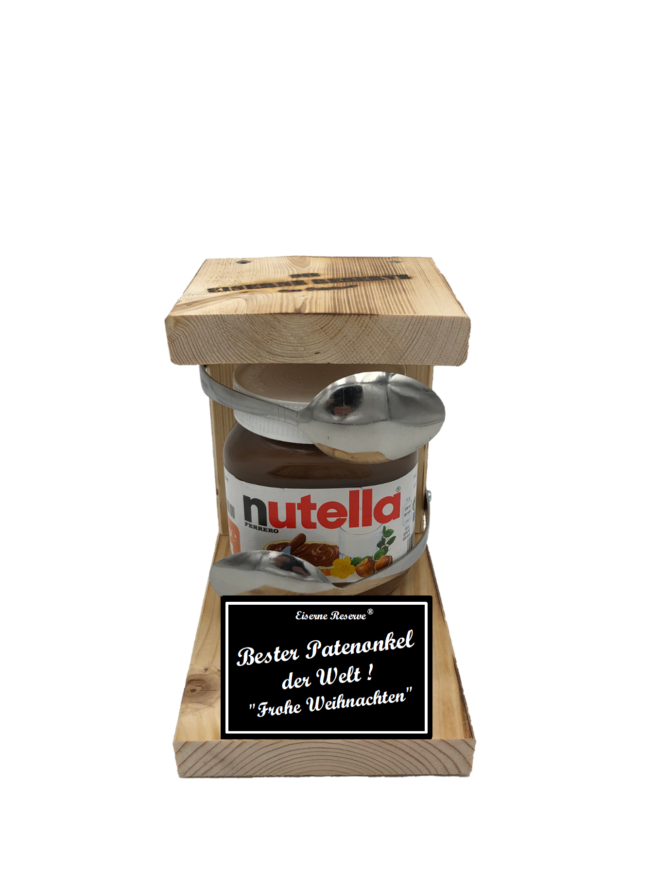 Bester Patenonkel der Welt Frohe Weihnachten Löffel Nutella Geschenk - Die Nutella Geschenkidee